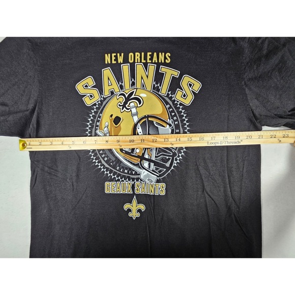 NFL Team Apparel New Orleans Saints 2012 Schedule T-Shirt Mens Large Black K917 - Picture 4 of 9